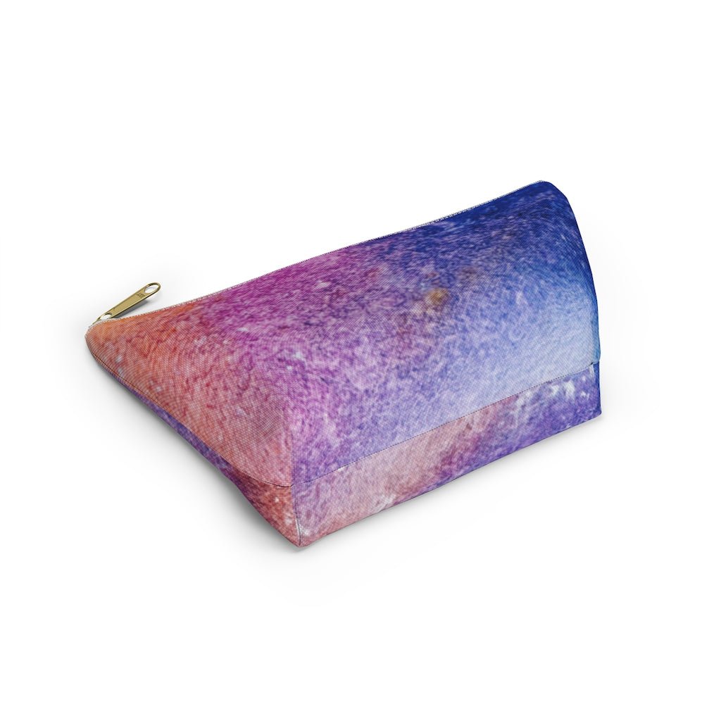 Blue and Pink Galaxy Accessory Pouch w T-bottom - Puffin Lime