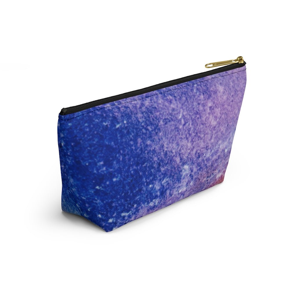 Blue and Pink Galaxy Accessory Pouch w T-bottom - Puffin Lime