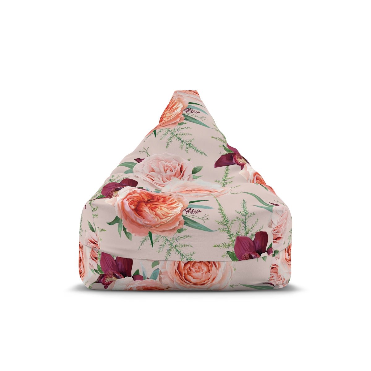 Blush Roses Bean Bag Chair Cover - Puffin Lime