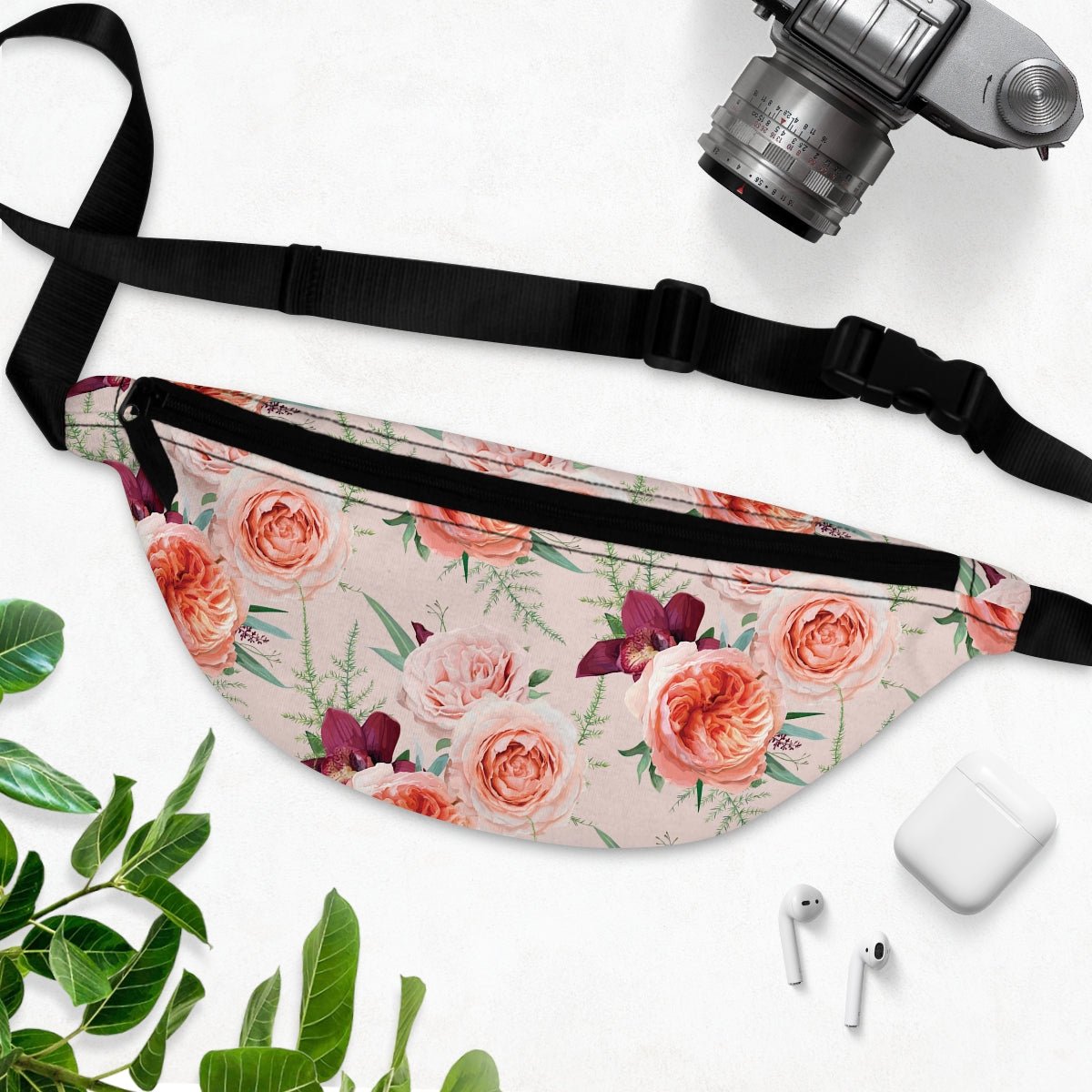 Blush Roses Fanny Pack - Puffin Lime