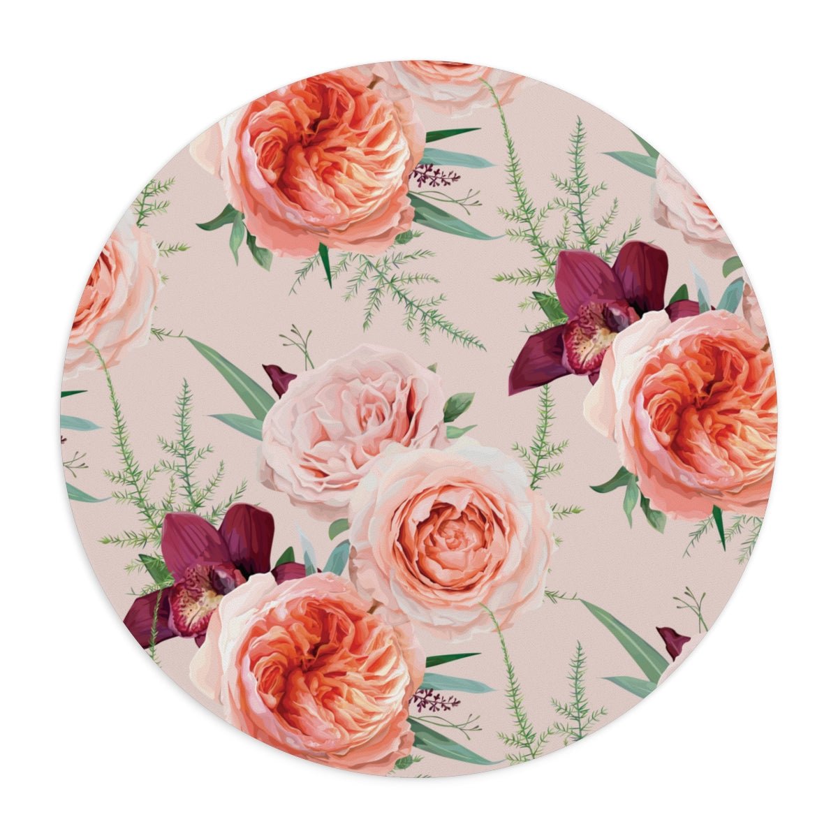 Blush Roses Mouse Pad - Puffin Lime