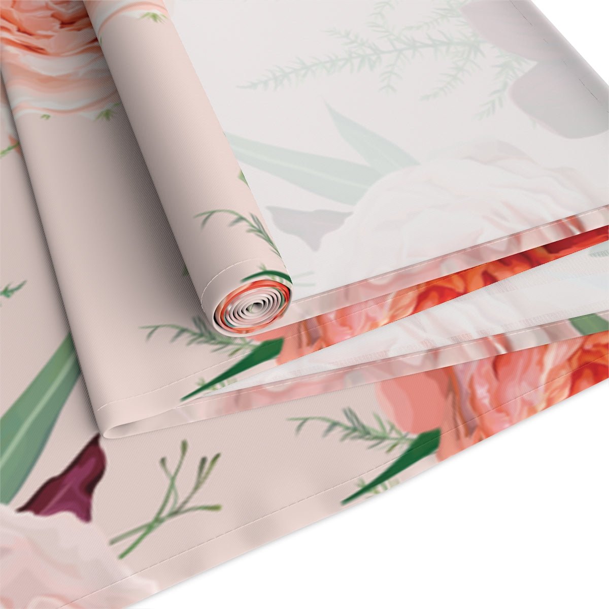 Blush Roses Table Runner - Puffin Lime