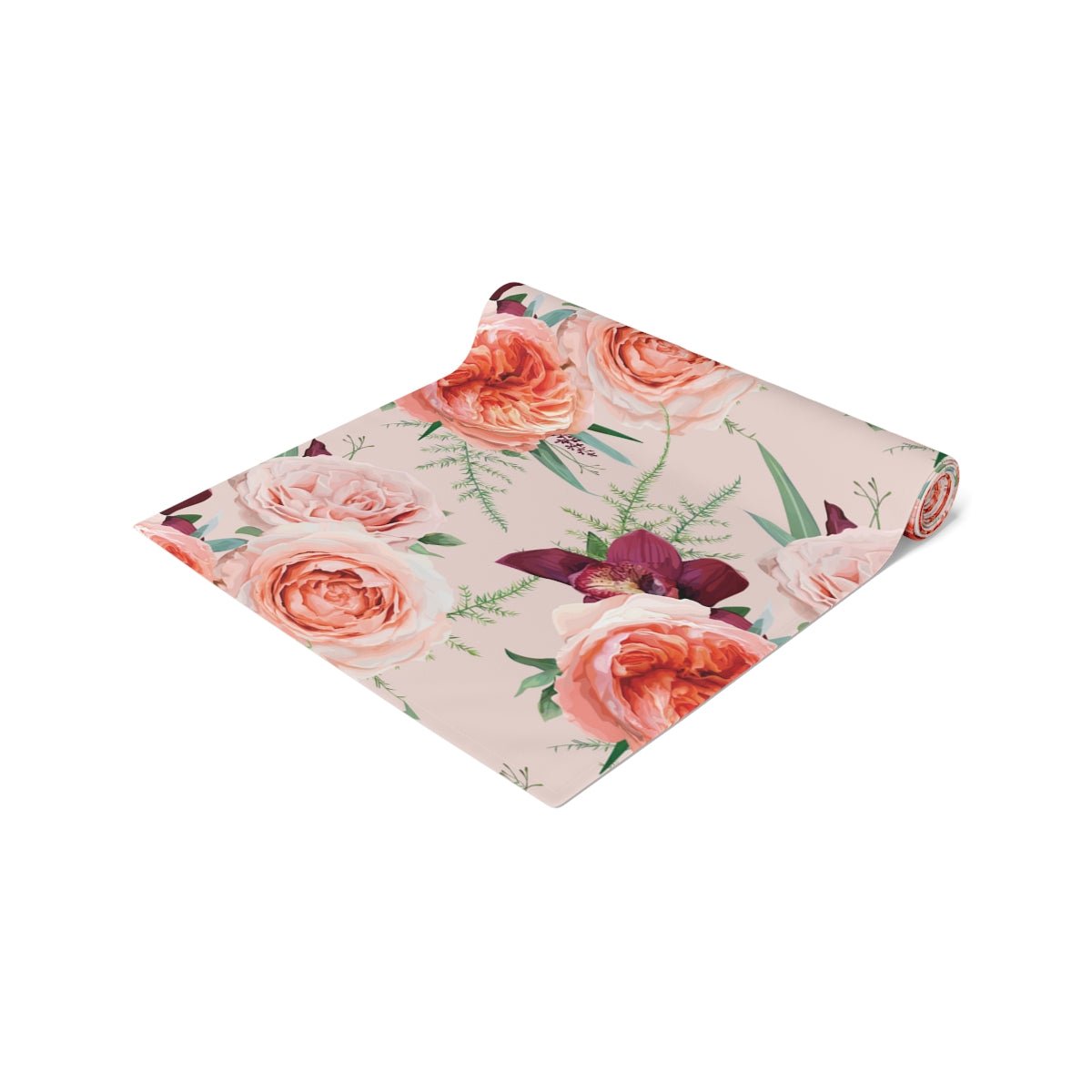 Blush Roses Table Runner - Puffin Lime