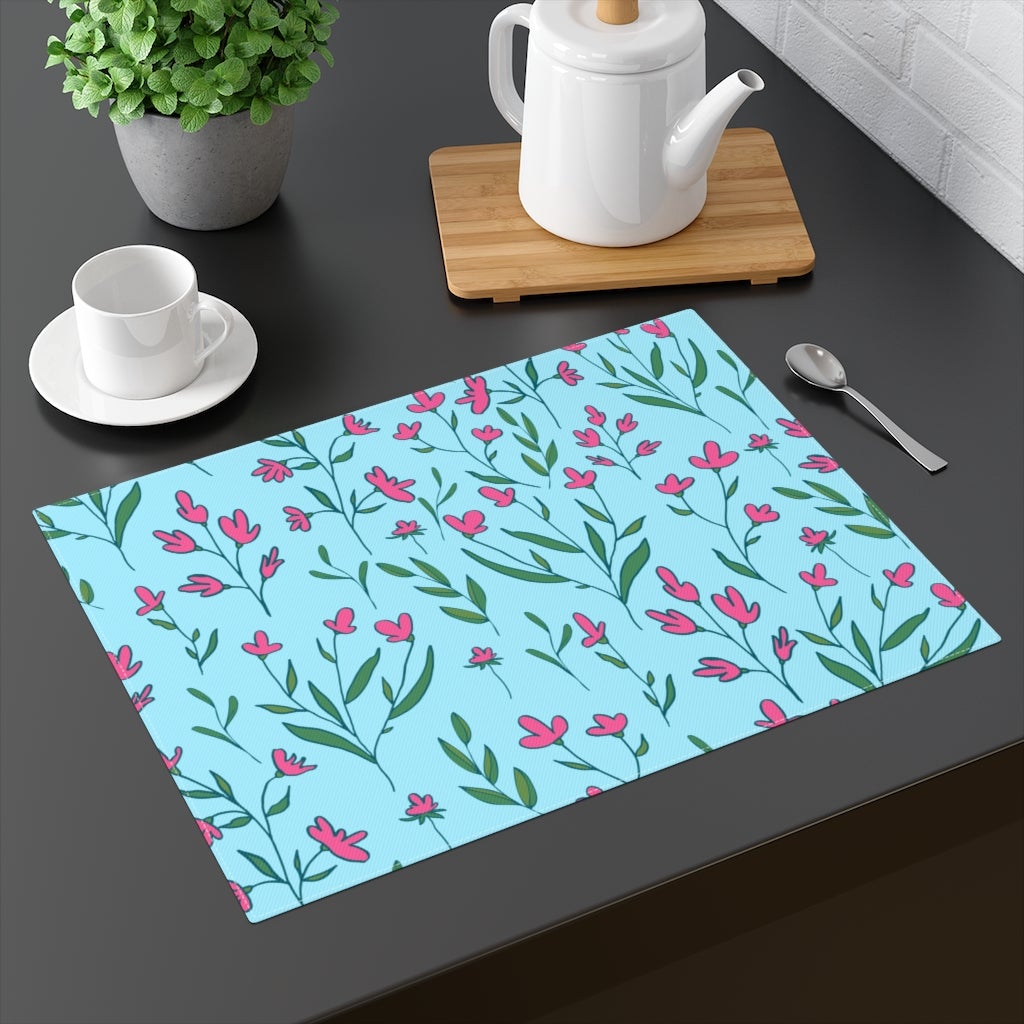 Bright Pink Flowers Placemat