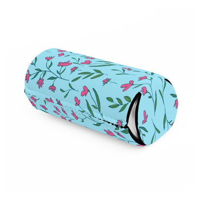 Bright Pink Flowers Slim Can Cooler