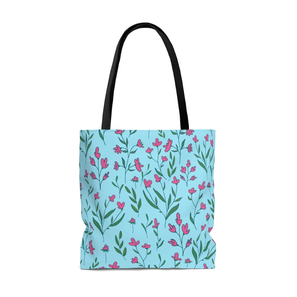 Bright Pink Flowers Tote Bag