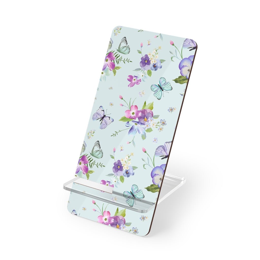 Butterflies and Flowers Mobile Display Stand for Smartphones - Puffin Lime