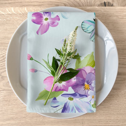 Butterflies and Flowers Napkins Set of 4