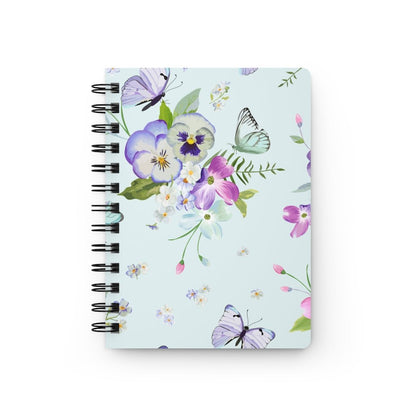 Butterflies and Flowers Spiral Bound Journal - Puffin Lime