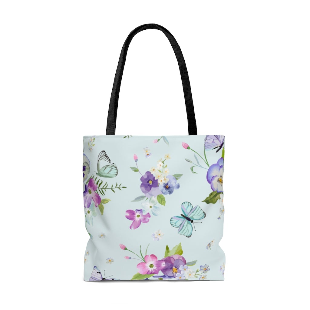 Butterflies and Flowers Tote Bag