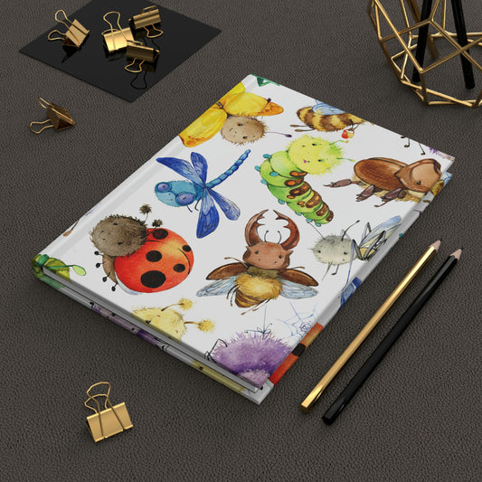 Ladybugs, Bees and Dragonflies Hardcover Journal Matte