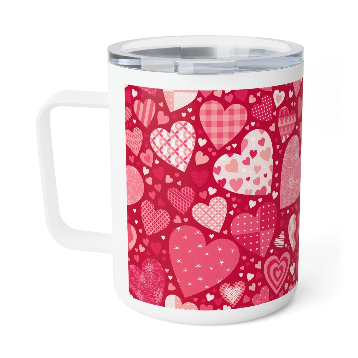 Blissful Hearts Insulated Coffee Mug, 10oz
