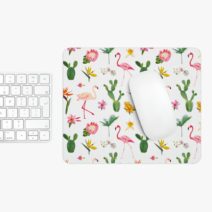 Cactus and Flamingos Mouse Pad