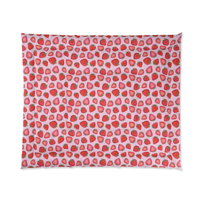 Kawaii Strawberries Comforter