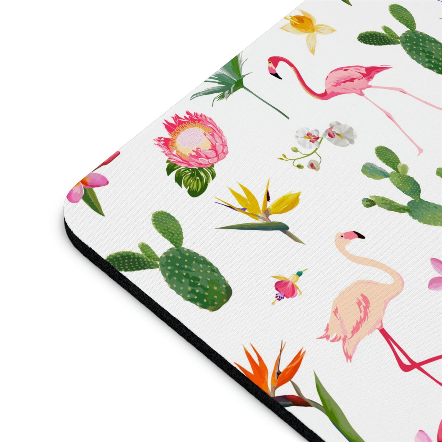 Cactus and Flamingos Mouse Pad