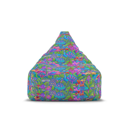 Retro Mushrooms Bean Bag Chair Cover