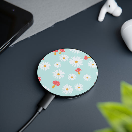 Daisies and Mushrooms Magnetic Induction Charger