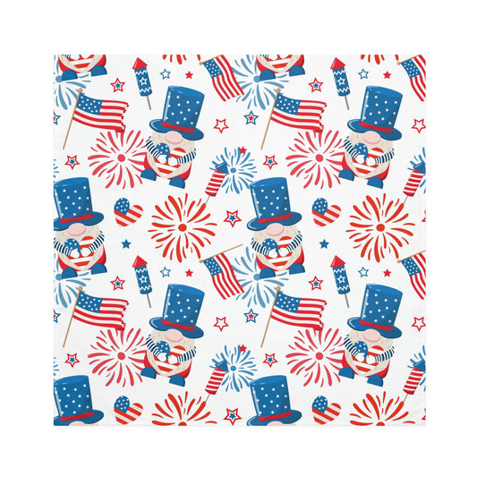 Gnomes and Flags Napkins Set of Four