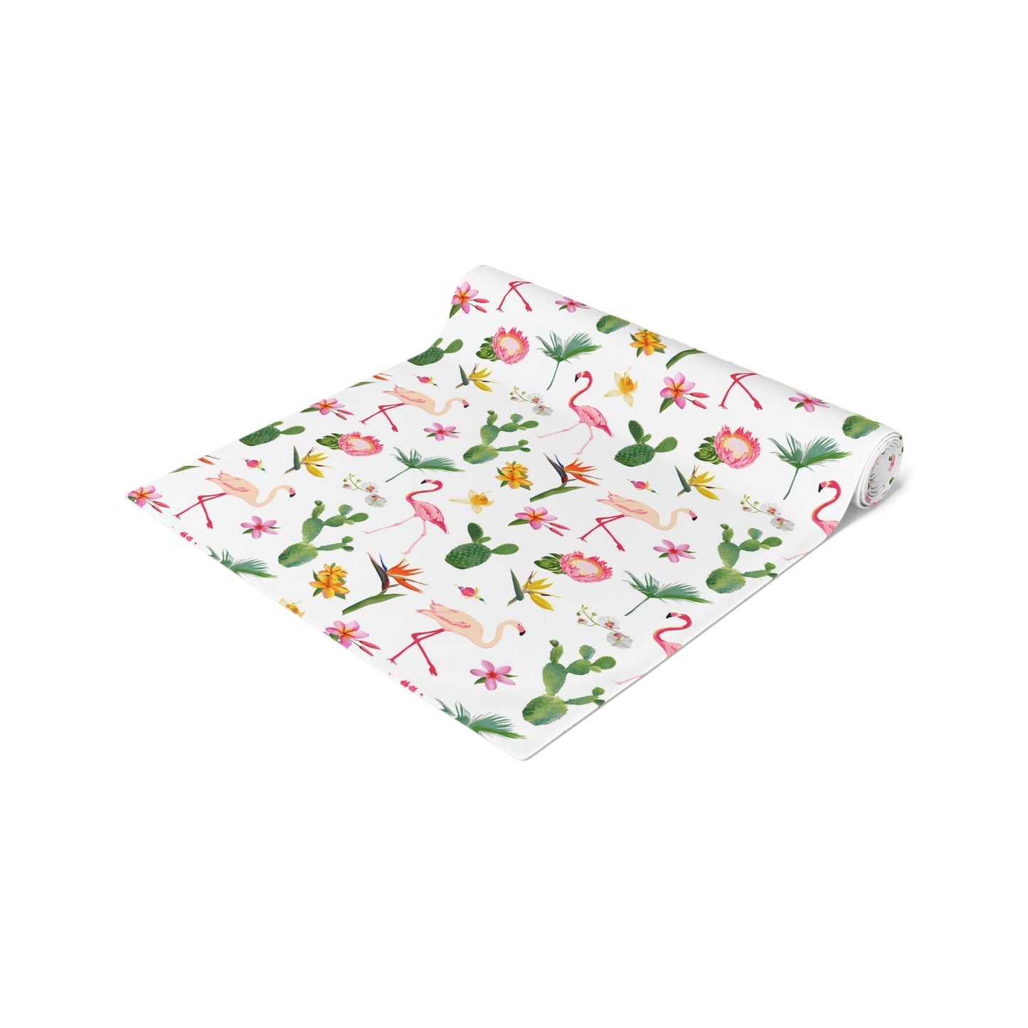 Cactus and Flamingos Table Runner (Cotton, Poly)