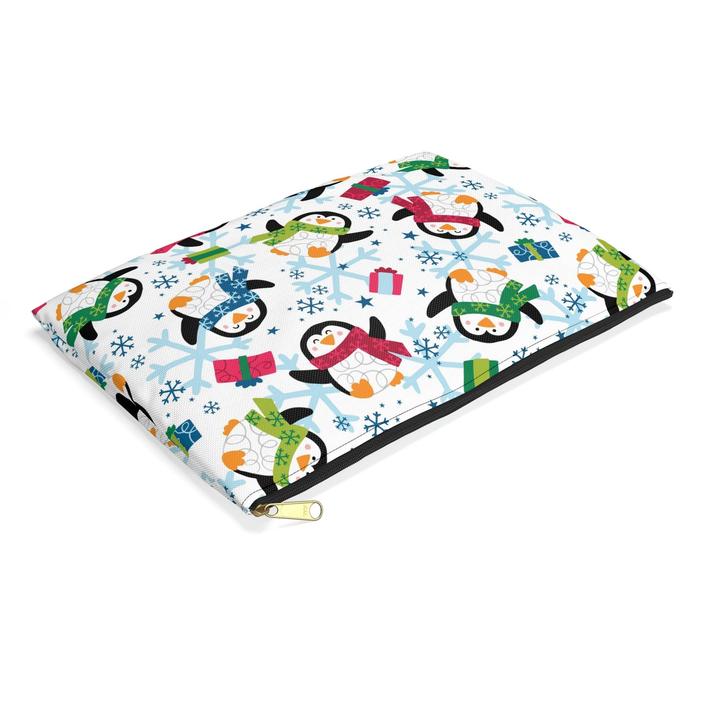 Penguins and Snowflakes Accessory Pouch