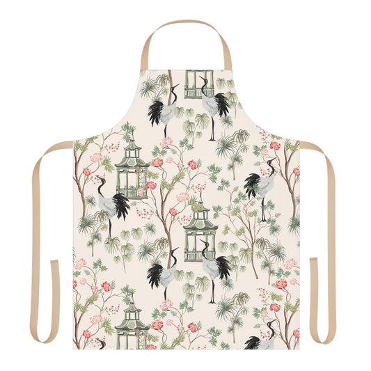 Chinoiserie Rose Trees Apron