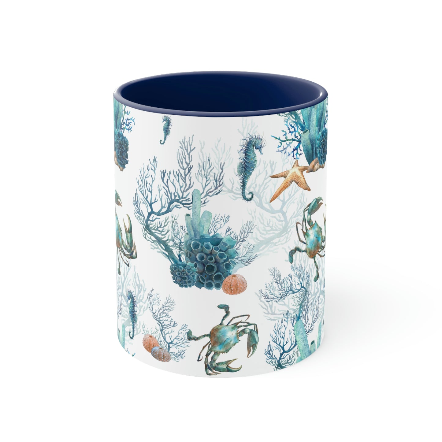 Watercolor Coral Reef Accent Coffee Mug, 11oz