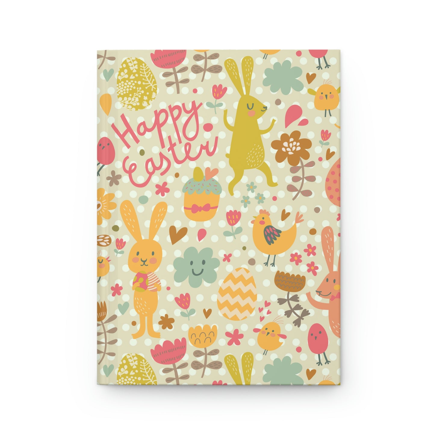 Easter Rabbits and Chickens Hardcover Journal