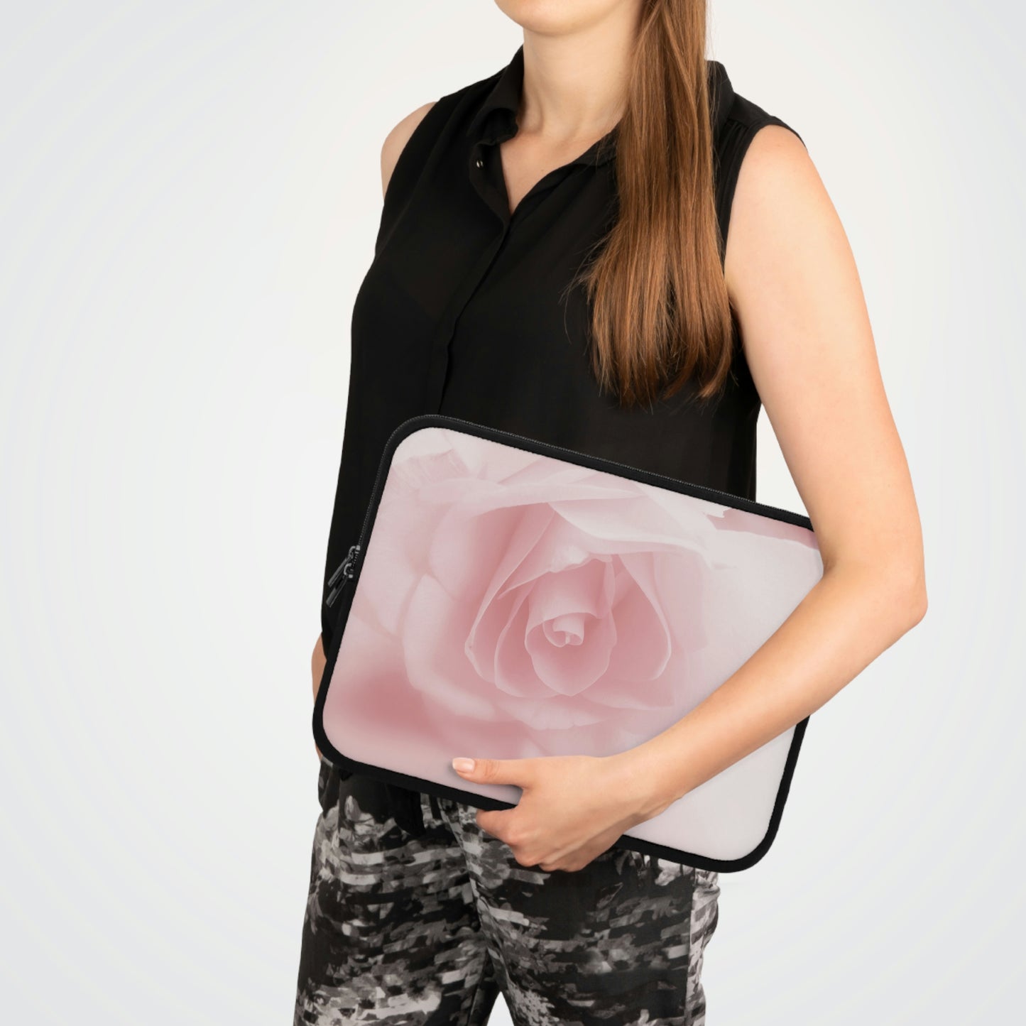 Soft Pink Rose Laptop Sleeve