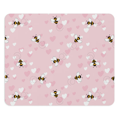 Honey Bee Hearts Mouse Pad