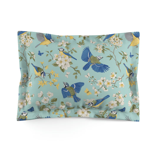 Chinoiserie Birds and Flowers Microfiber Pillow Sham