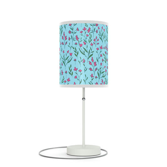 Bright Pink Flowers Table Lamp