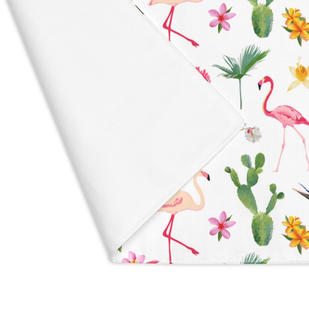Cactus and Flamingos Placemat - Puffin Lime