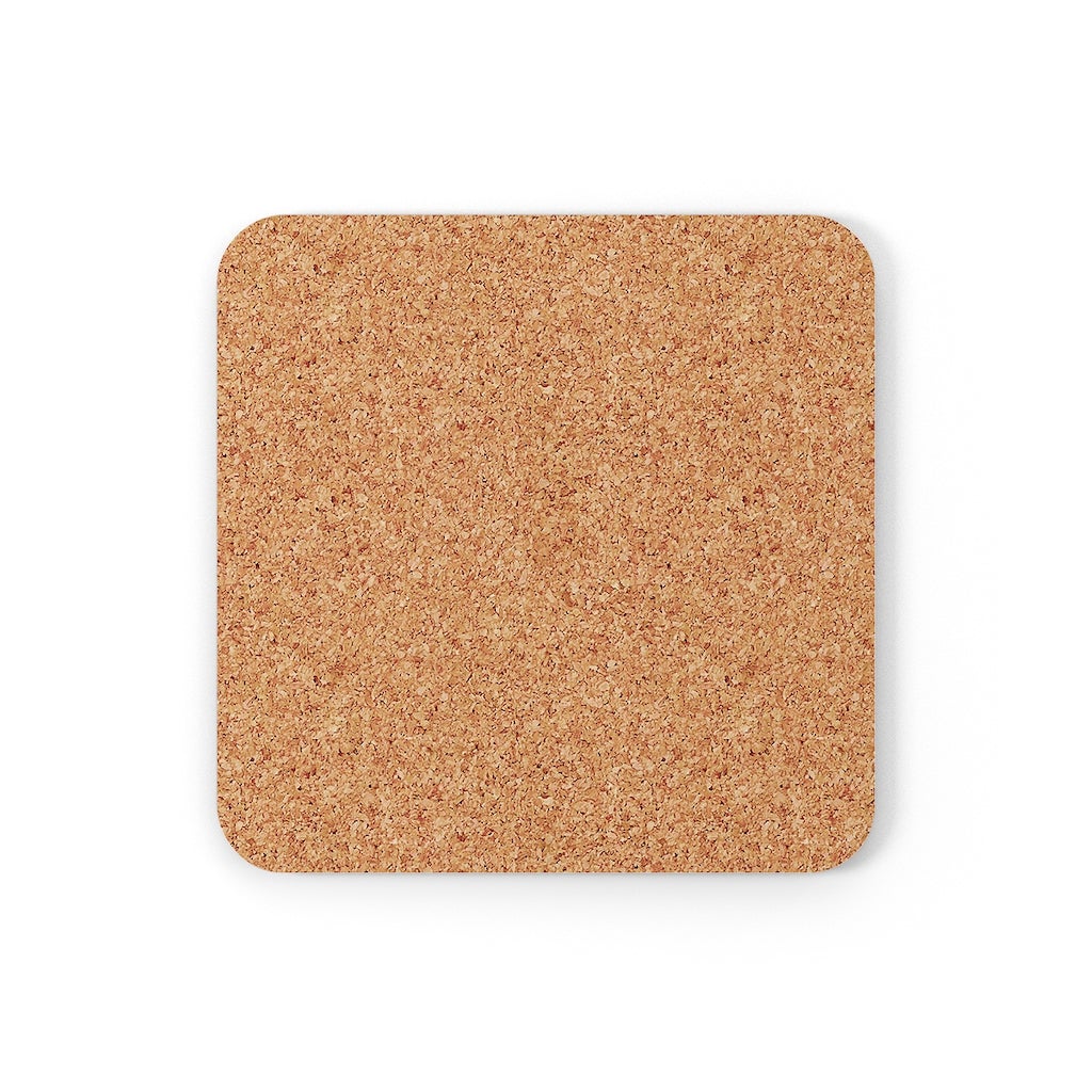 Candy Conversation Hearts Corkwood Coaster Set - Puffin Lime