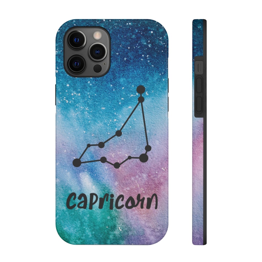 Capricorn Zodiac Blue Green Pink Galaxy Phone Case