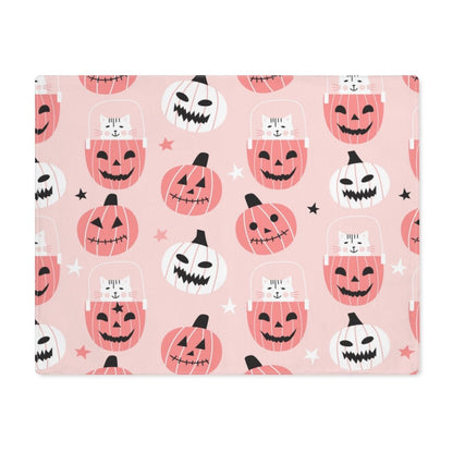 Cats in Pumpkins Placemat - Puffin Lime