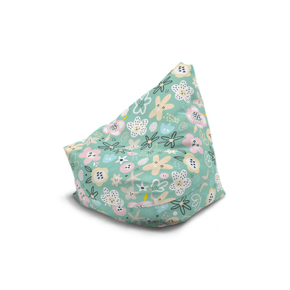 Abstract Flowers Bean Bag Chair Cover