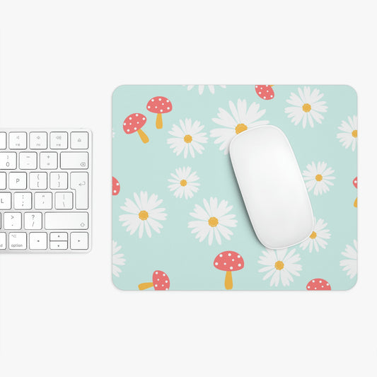 Daisies and Mushrooms Mouse Pad