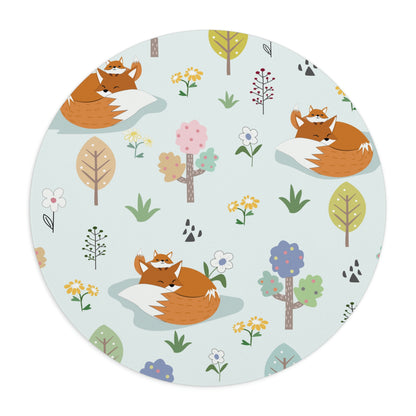 Mom and Baby Fox Mouse Pad