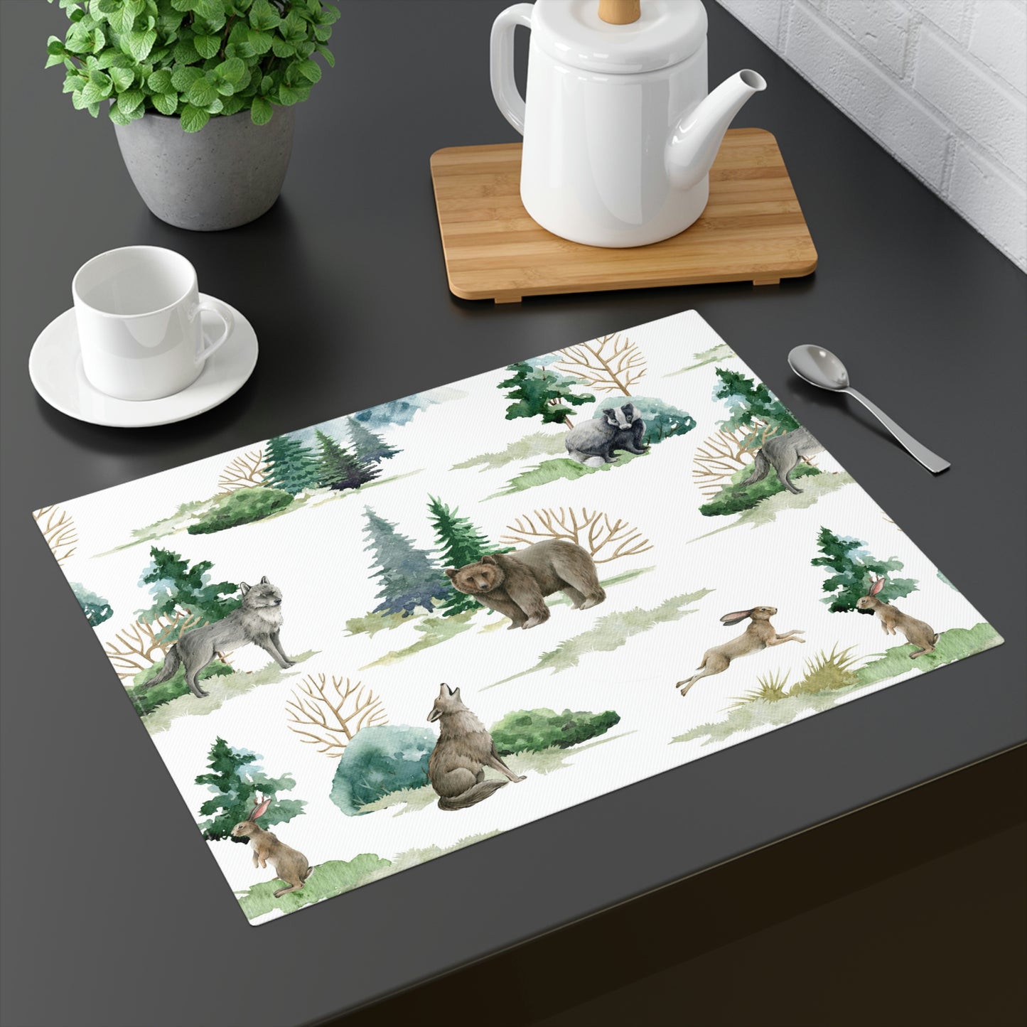Wild Forest Animals Placemat, 1pc