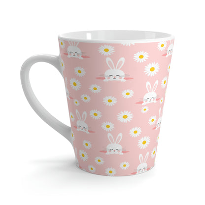 Smiling Bunnies and Daisies Latte Mug