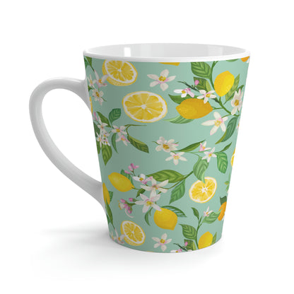 Lemons and Flowers Latte Mug