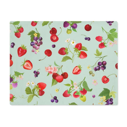 Cherries and Strawberries Placemat - Puffin Lime