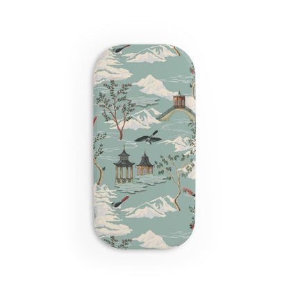 Chinoiserie Chinese Pagoda Phone Click-On Grip - Puffin Lime