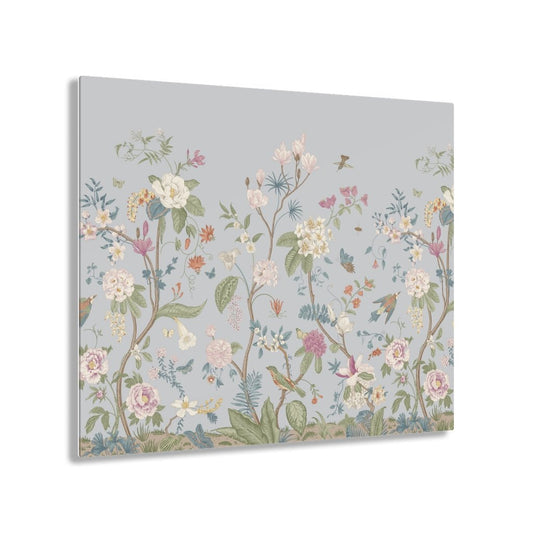 Chinoiserie Flowers Acrylic Print - Puffin Lime