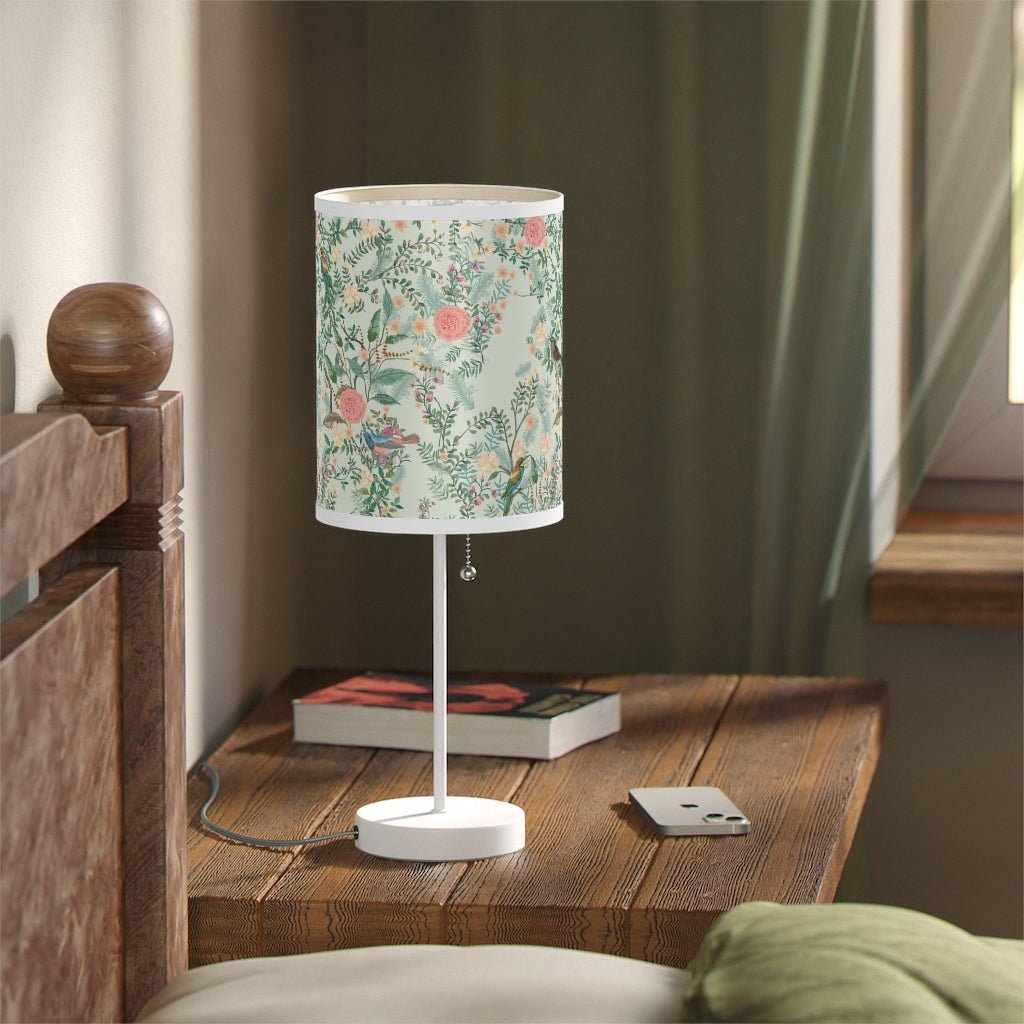 Chinoiserie Garden Table Lamp - Puffin Lime