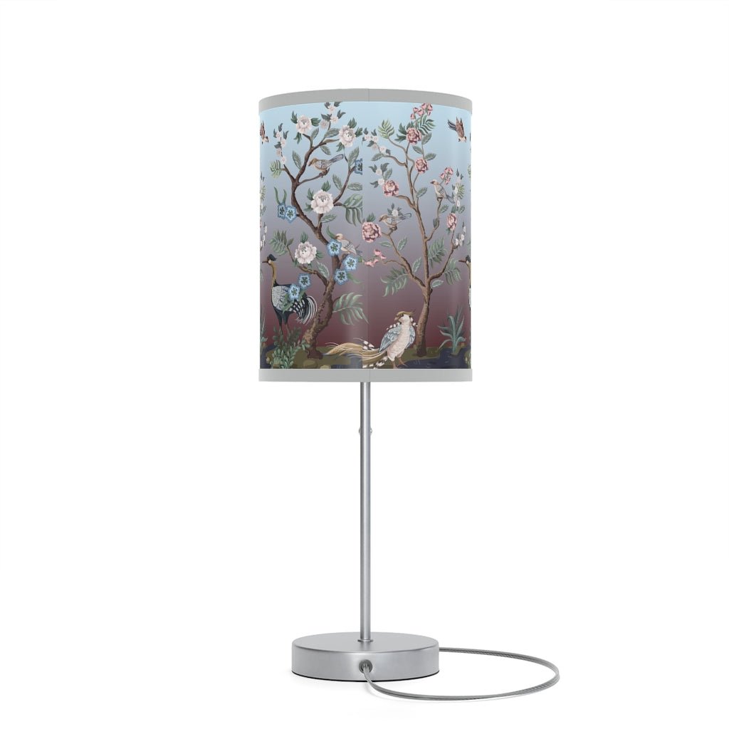 Chinoiserie Herons and Peonies Table Lamp - Puffin Lime