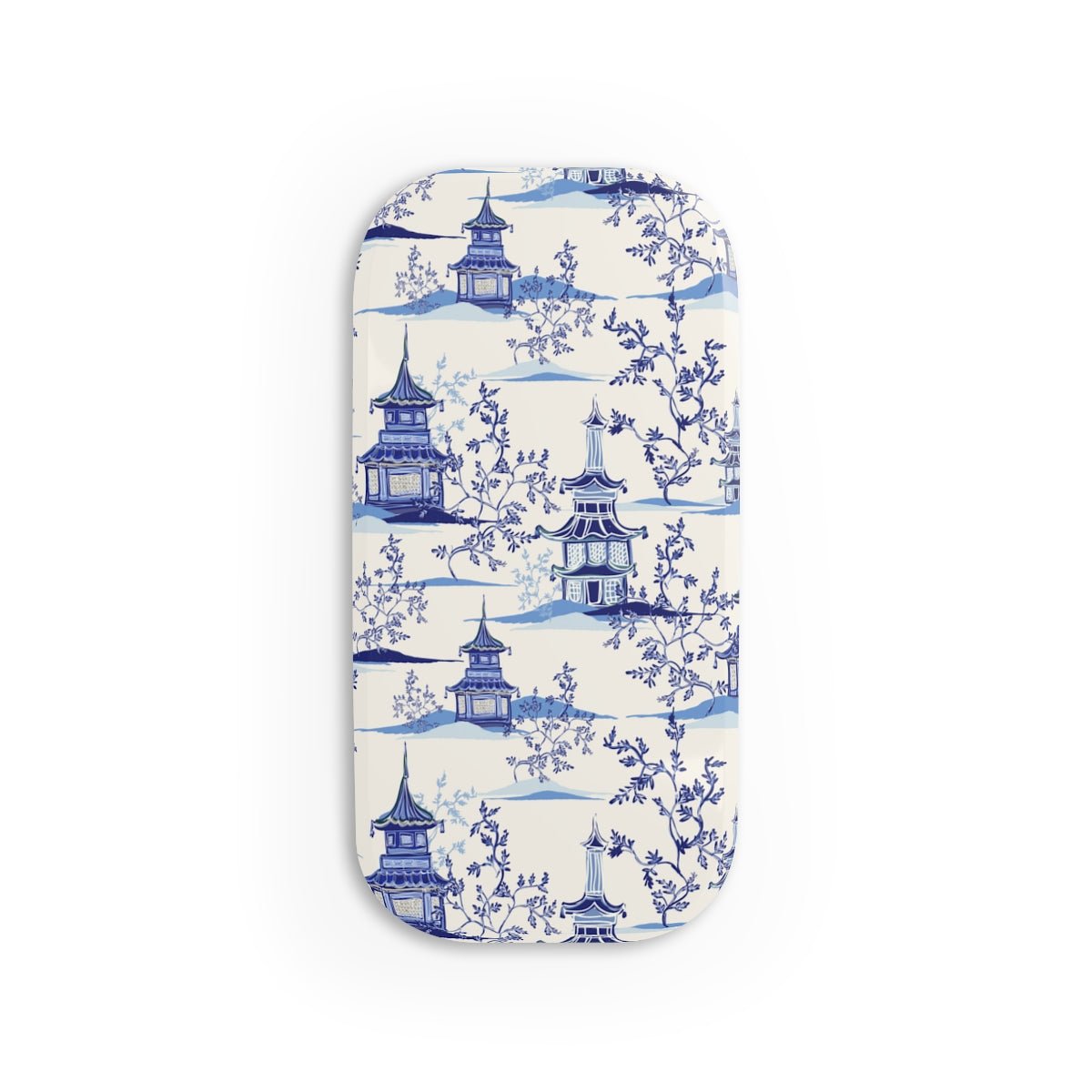 Chinoiserie Vintage Chinese Pagodas Phone Click-On Grip - Puffin Lime
