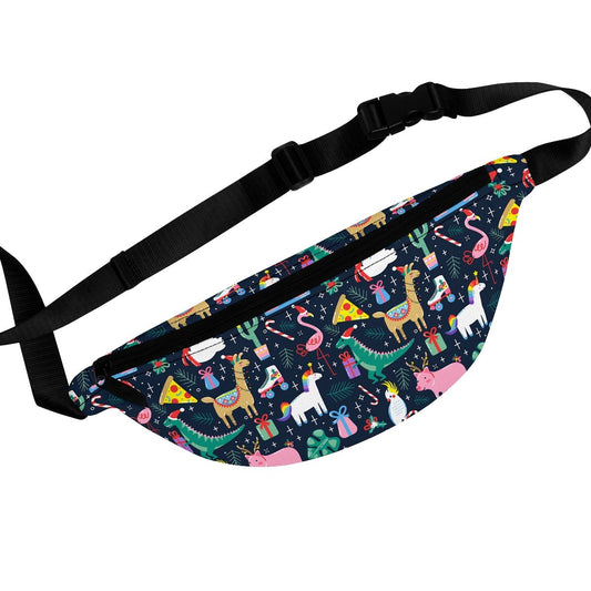Christmas Animals Fanny Pack - Puffin Lime