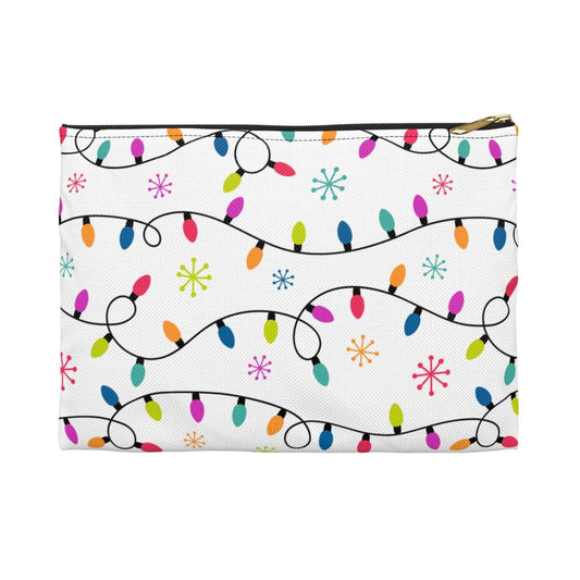 Christmas Lights Accessory Pouch - Puffin Lime