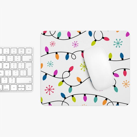 Christmas Lights Mouse Pad - Puffin Lime